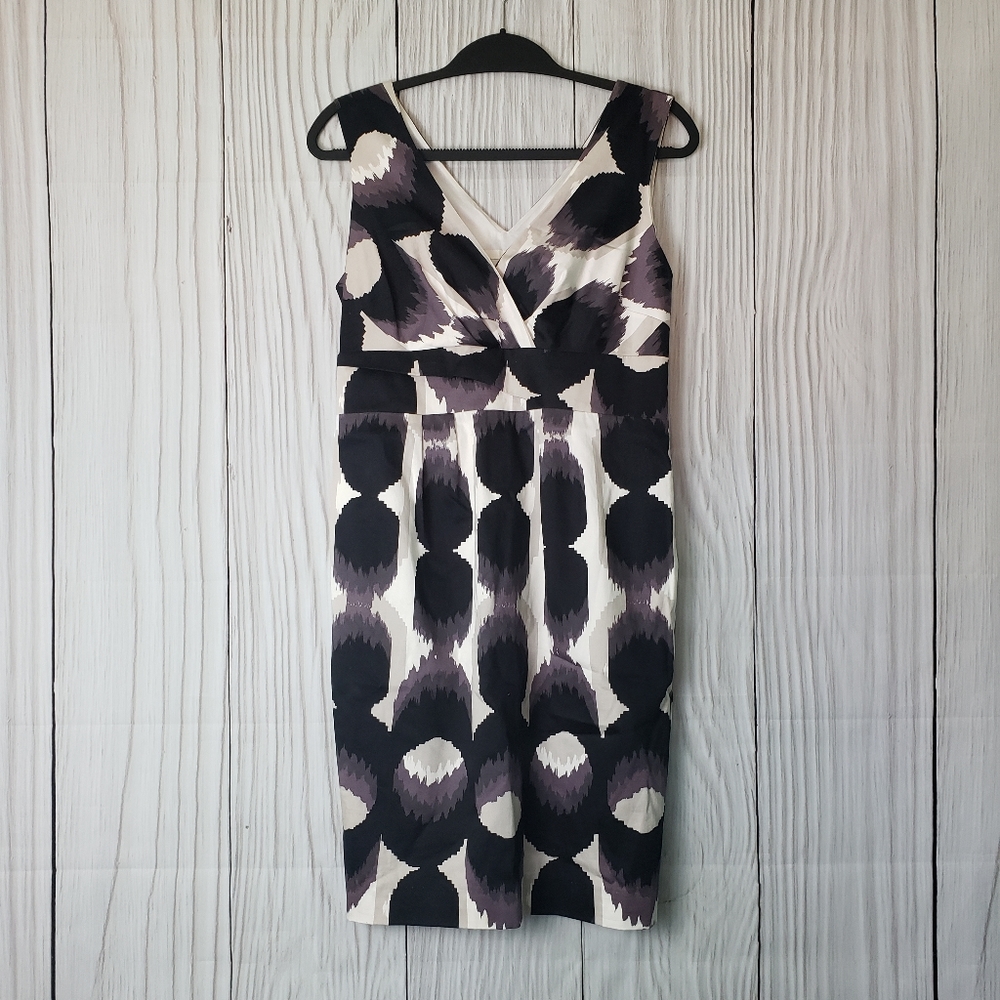 Boden ikat printed shift dress fitted ikat print office dress graduation